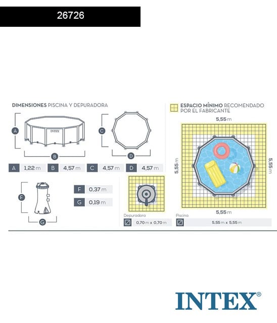Piscina Intex 16.805L - 26726 - Imagen 2